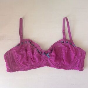 Intimissimi pink/purple lace balconette bra 36B